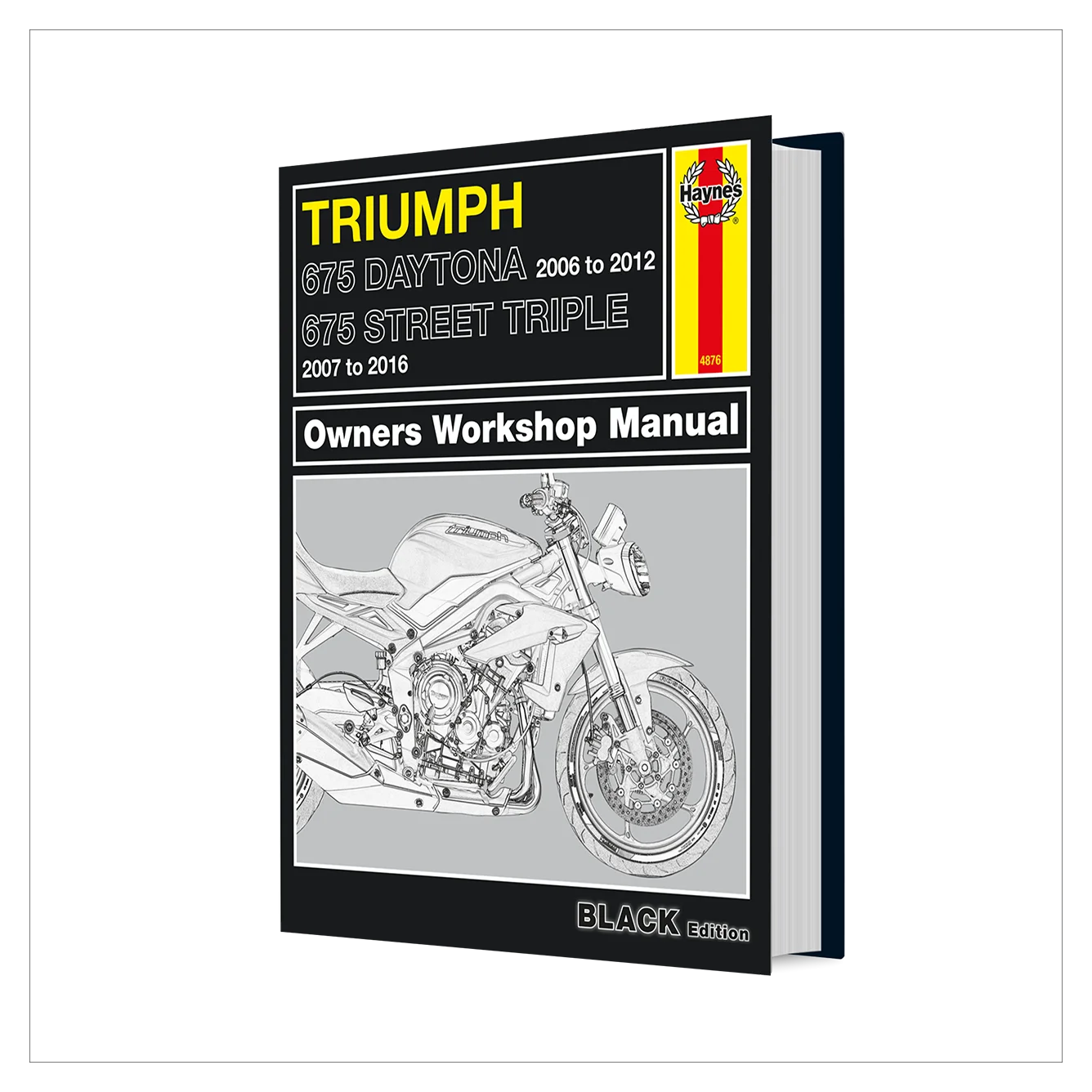 Triumph motorcycle owners workshop manual on a white background