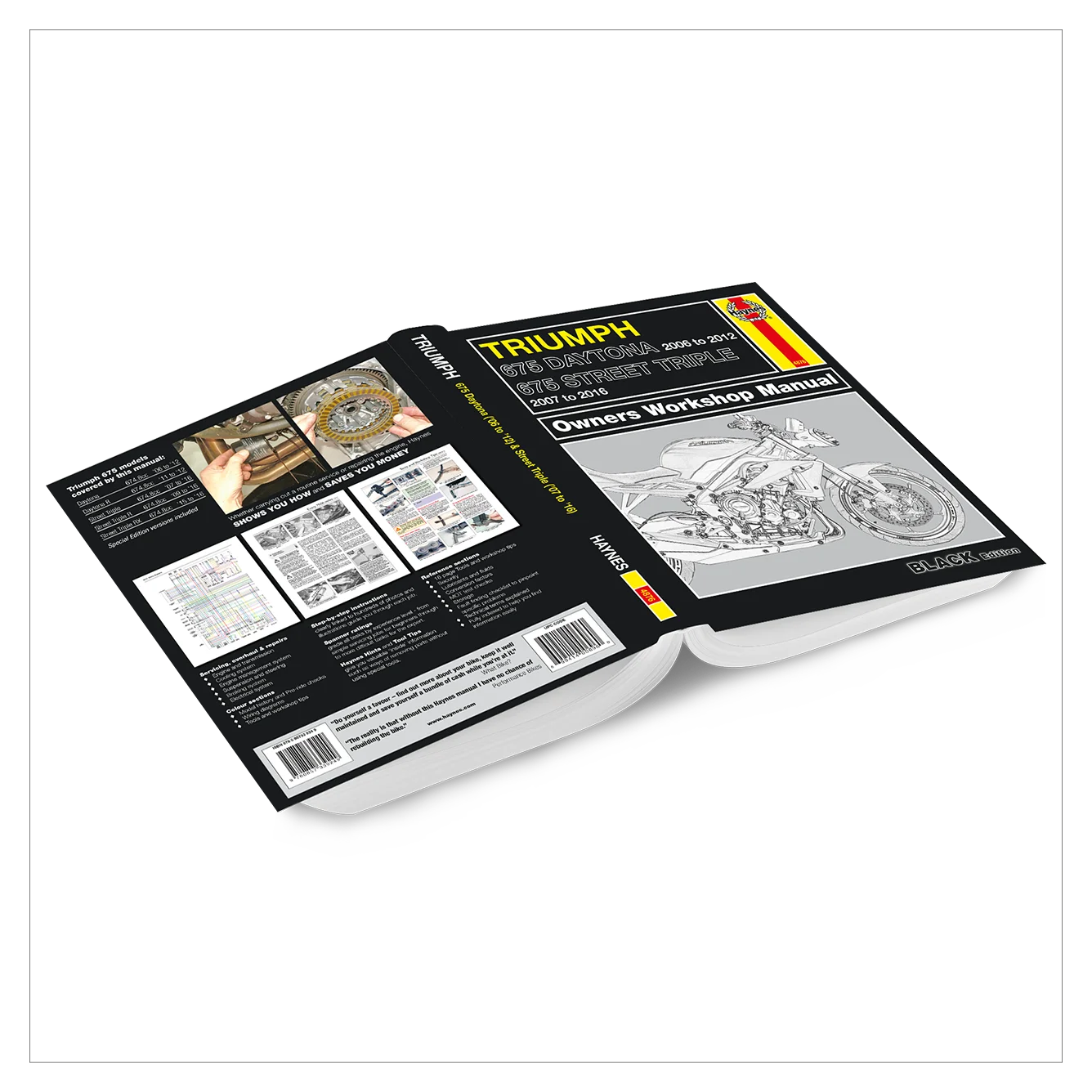 Triumph motorcycle owners workshop manual on a white background