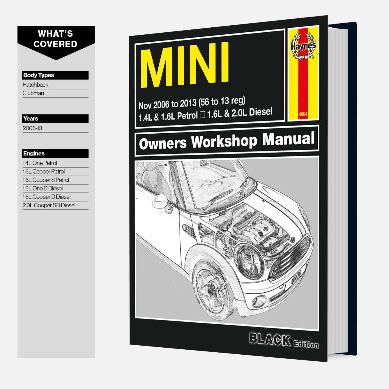 Haynes Mini owners workshop manual on a white background