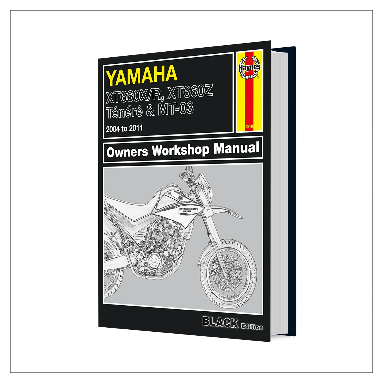 Yamaha motorcycle owners workshop manual on a white background