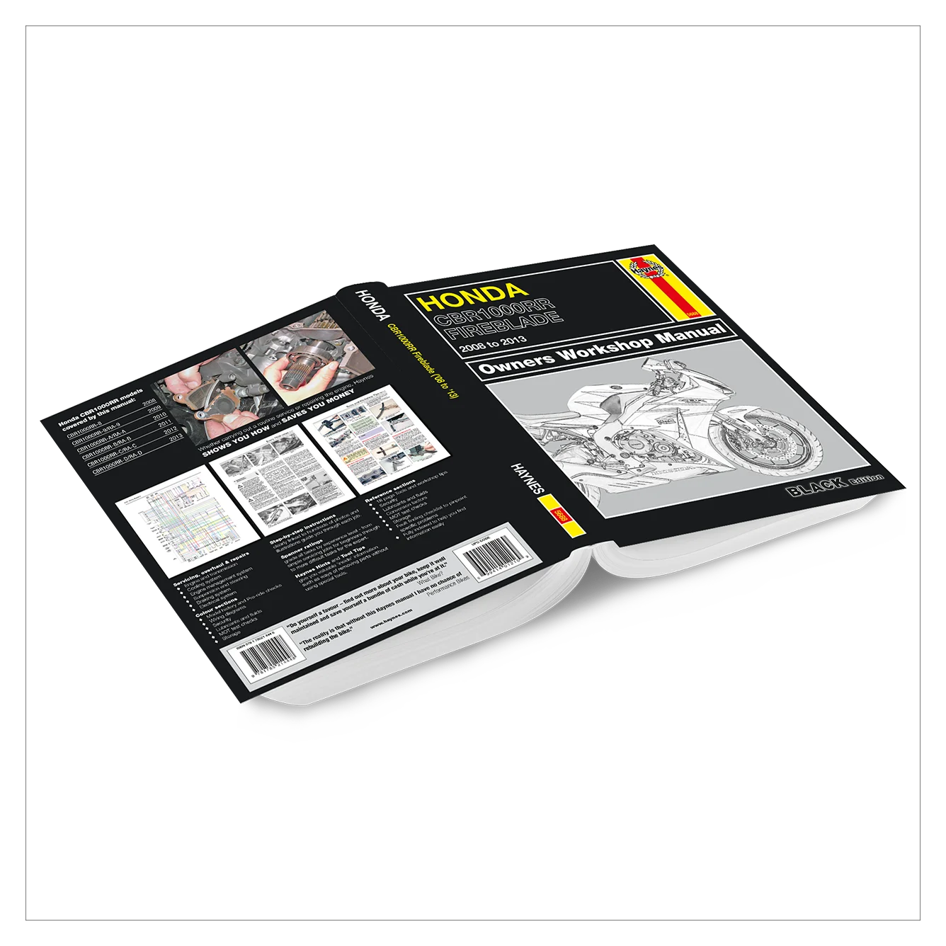 Honda motorcycle owners workshop manual on a white background