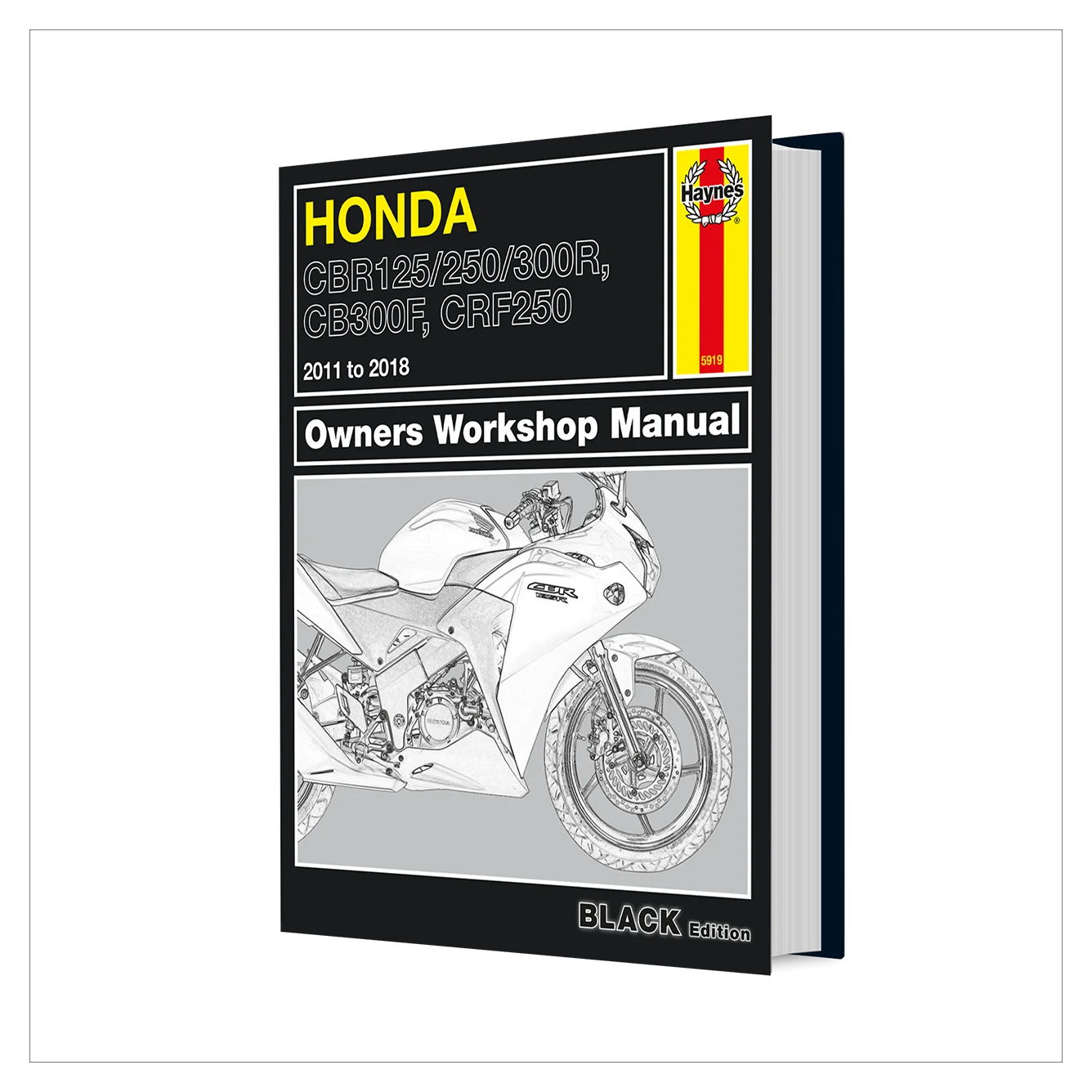 Honda motorcycle owners workshop manual on a white background