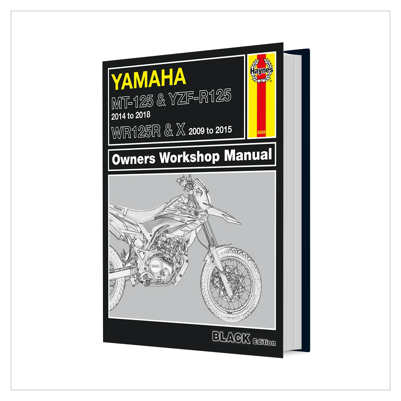Yamaha motorcycle owners workshop manual on a white background