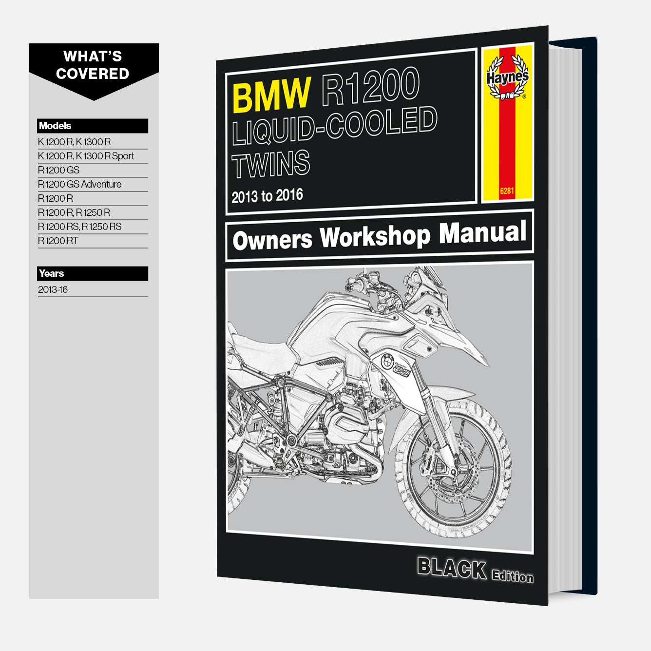 BMW R1200 motorcycle owners workshop manual with a diagram of the bike on the cover.