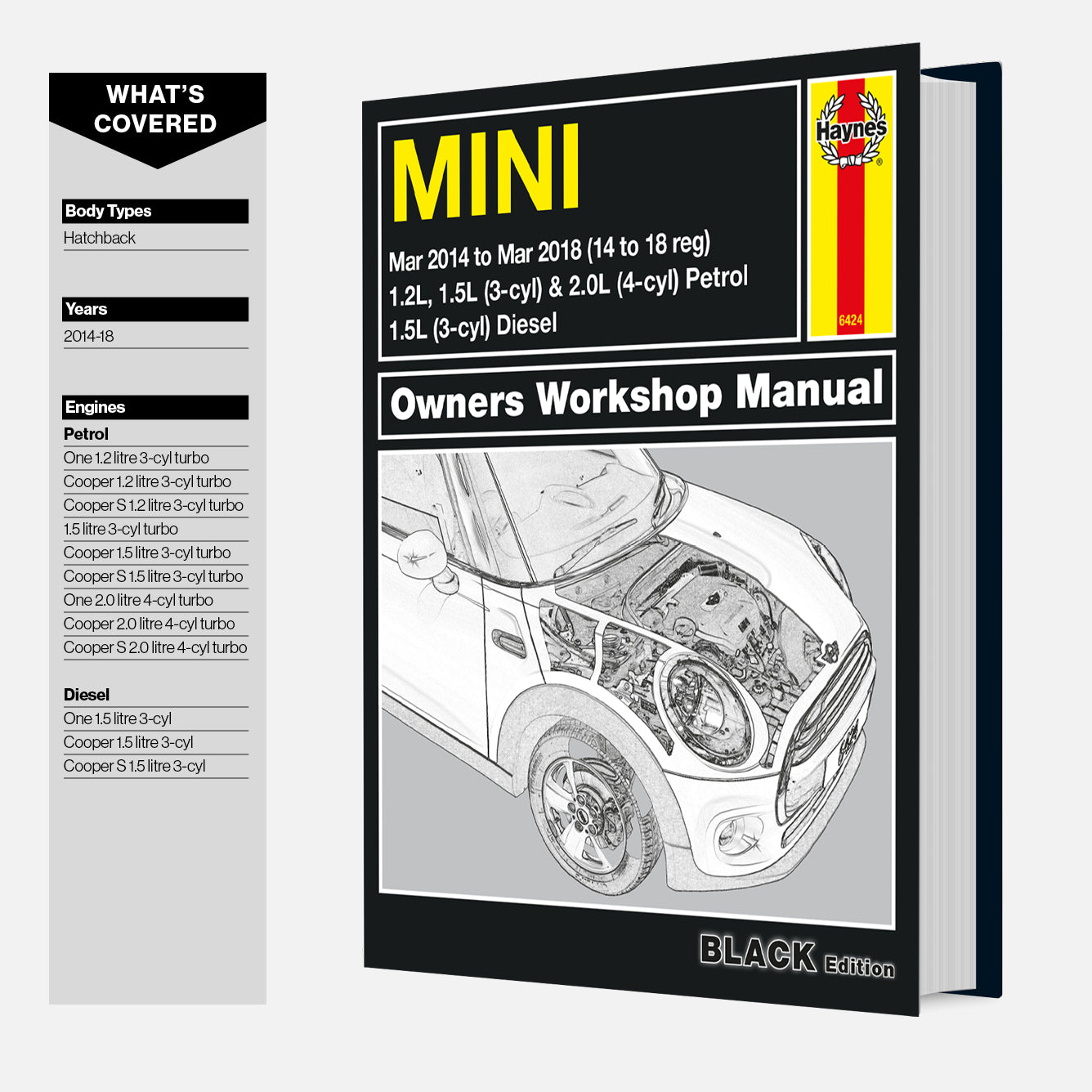 Haynes Mini owners workshop manual on a white background