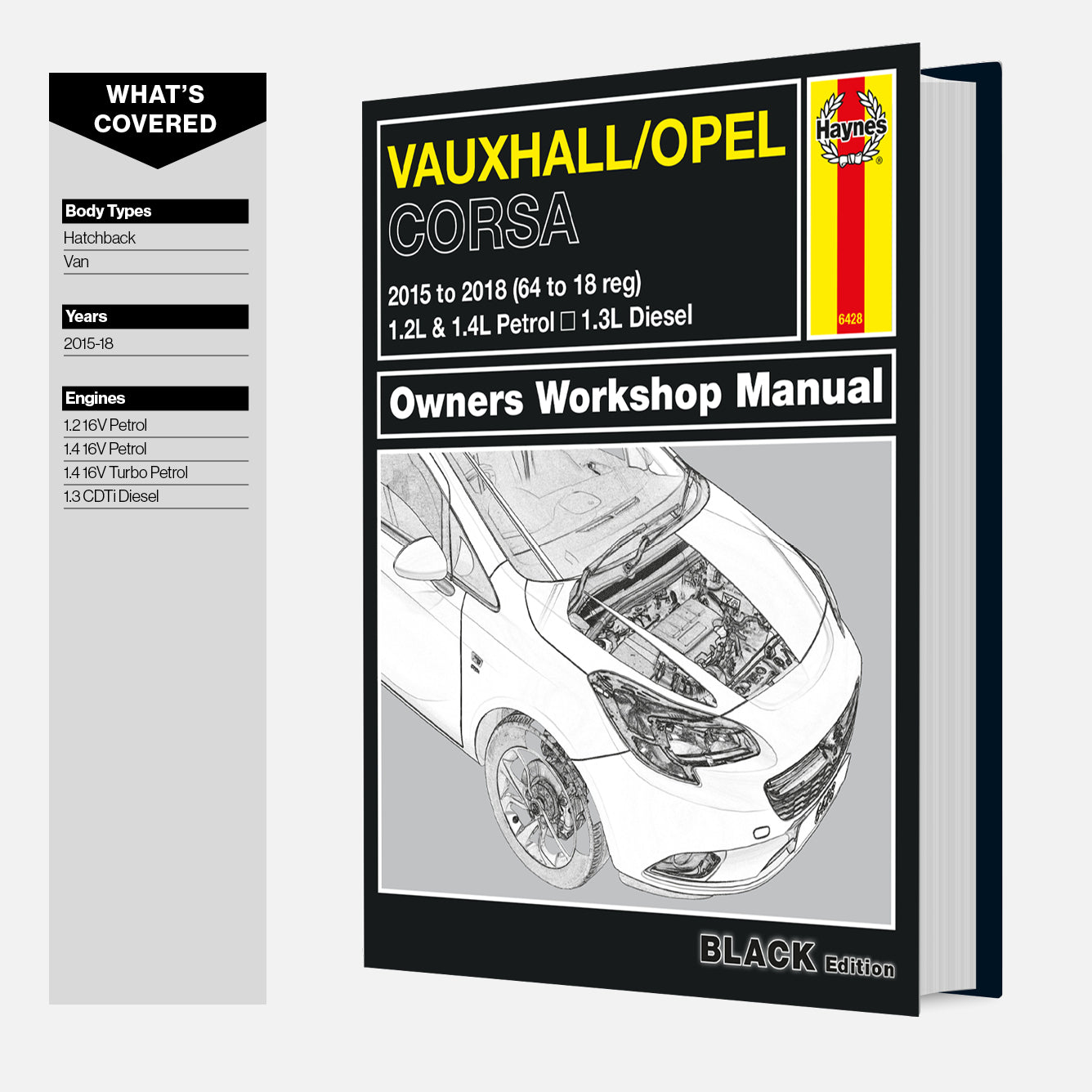 Vauxhall/Opel Corsa owners workshop manual on a white background