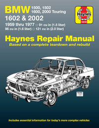 BMW 1500, 1502, 1600, 1602, 2000 & 2002 (1959-1977) Haynes Repair Manual