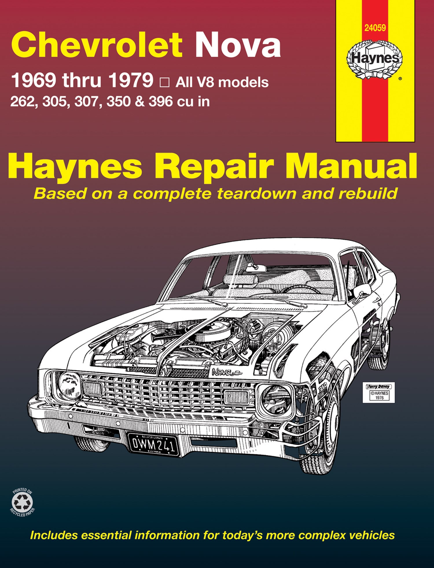 Chevrolet Nova (1969-1979) V8 Haynes Repair Manual (USA)