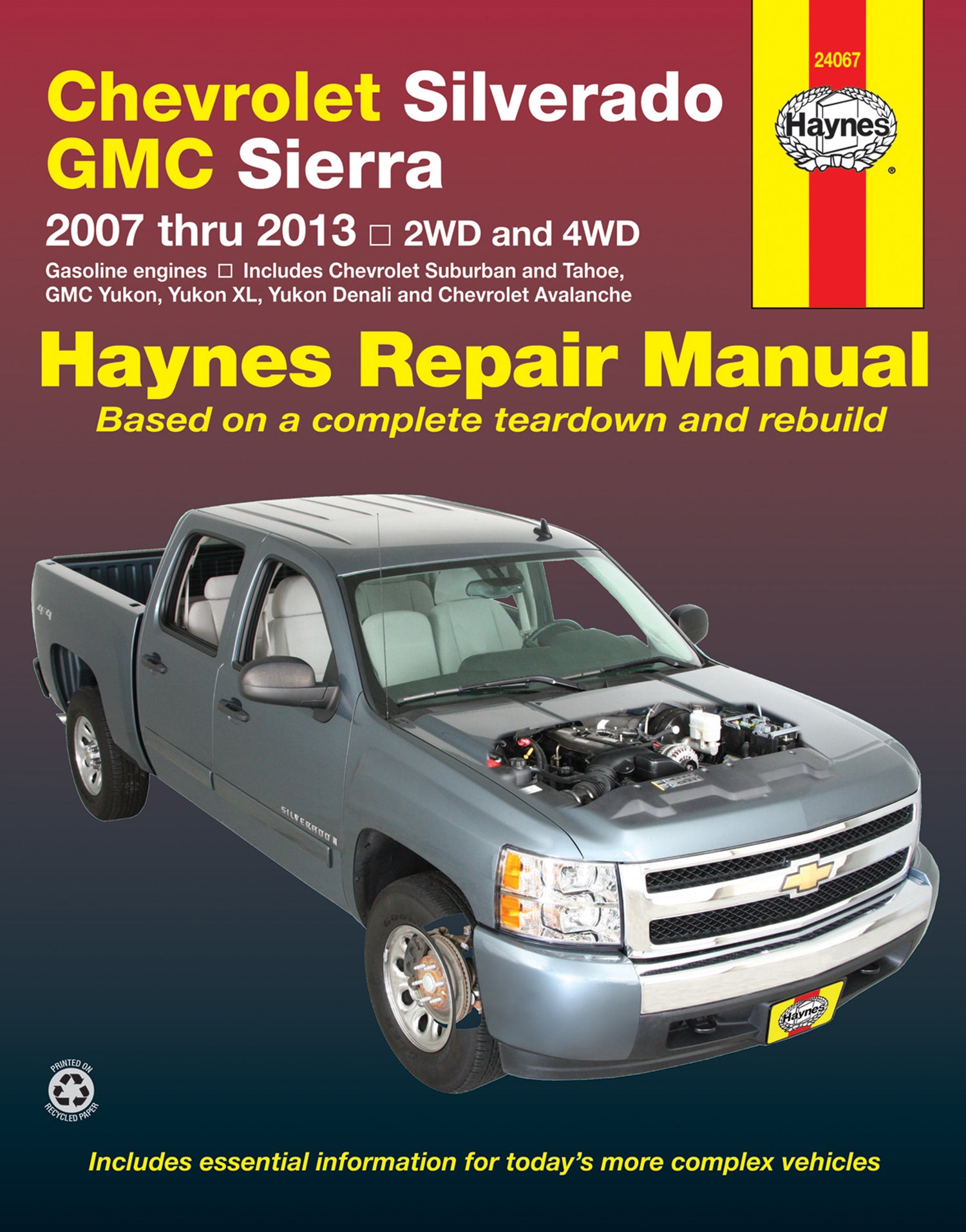 Chevrolet Silverado, Suburban, Tahoe, Avalanche & GMC Yukon, Yukon XL, Yukon Denali, Sierra, Sierra Denali pick-ups (2007-2013) Haynes Repair Manual (USA)