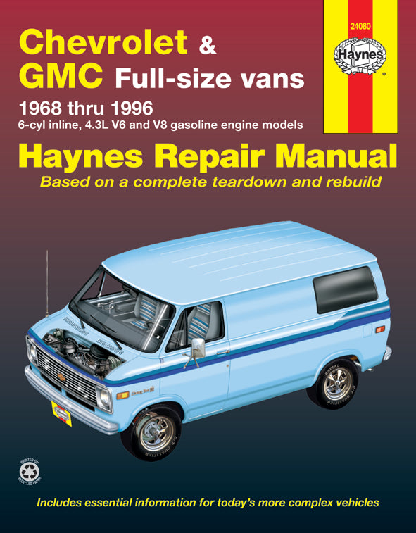 Chevrolet & GMC full-size petrol vans (1968-1996) Haynes Repair Manual (USA)