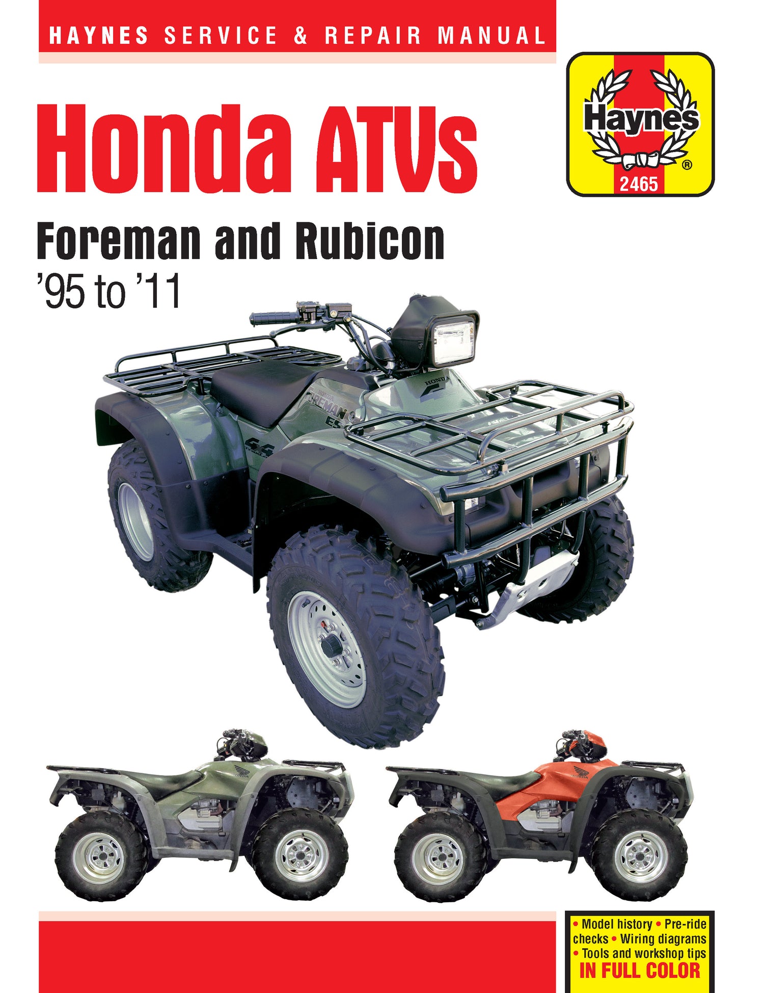 Honda ATVs Foreman & Rubicon (1995-2011) Haynes Repair Manual