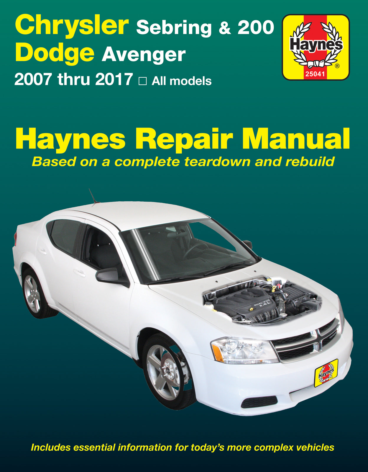 Chrysler Sebring Sedan (2007-2010), Sebring Convertible (2008-2010), 200 (2011-2017) & Dodge Avenger (2007-2014) Haynes Repair Manual (USA)