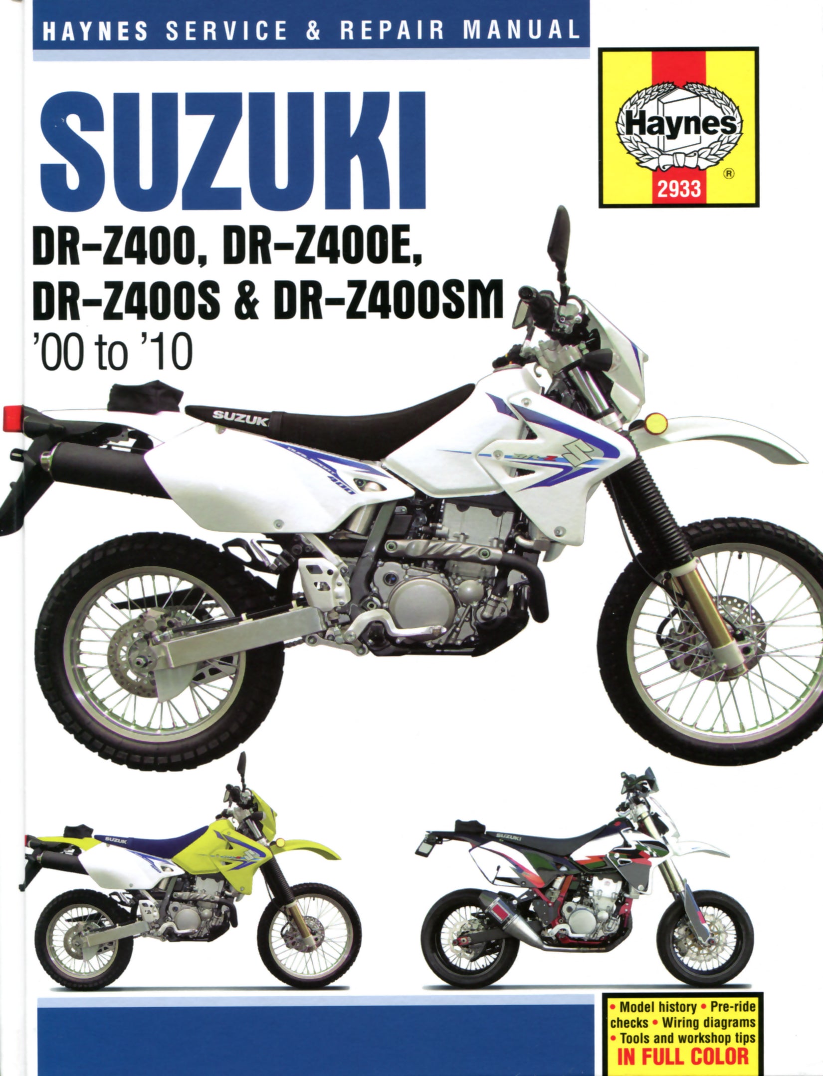 Suzuki DR-Z400/Z400E/Z400S/Z400SM (2000-2010) Haynes Repair Manual
