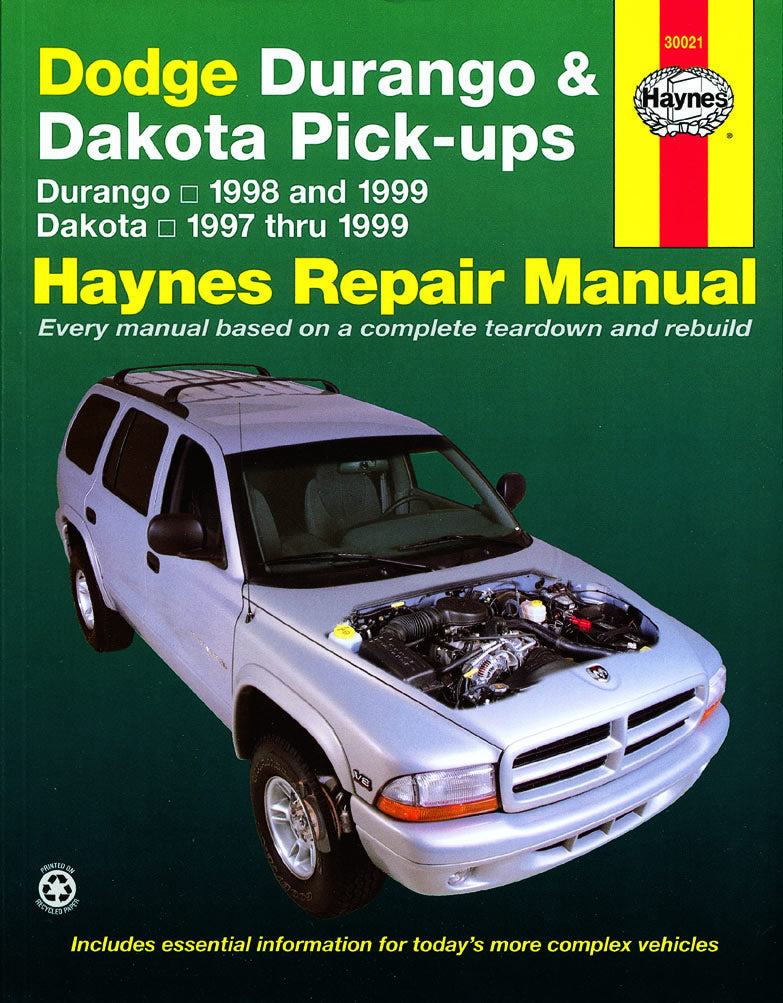 Dodge Durango (1998 & 1999) & Dakota (1997-1999) Haynes Repair Manual (USA)