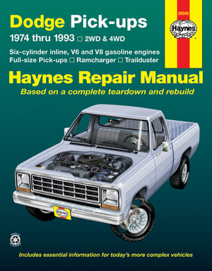 DIY Maintenance & Repair Manuals for Dodge D/W series 150 Cars