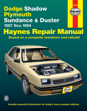 DIY Maintenance & Repair Manuals for Dodge Shadow Cars