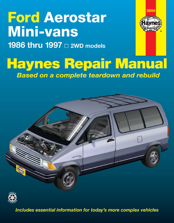 Ford Aerostar Mini-vans (1986-1997) with two wheel drive Haynes Repair Manual (USA)