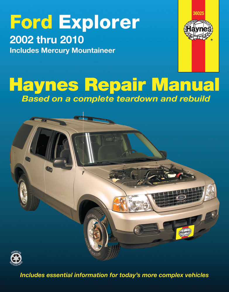 Ford Explorer & Mercury Mountaineer (2002-2010) Haynes Repair Manual (USA)