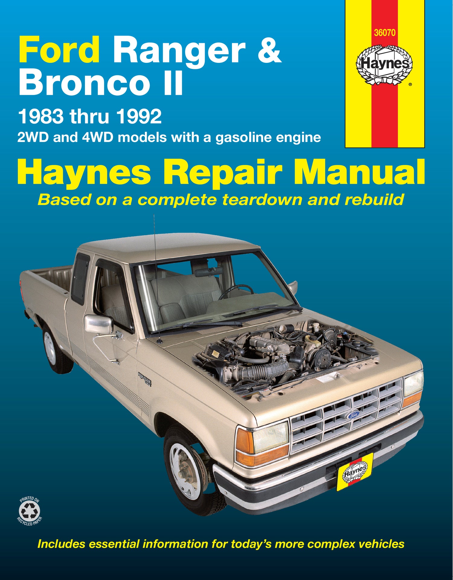 Ford Ranger & Bronco II 2WD & 4WD petrol (1983-1992) Haynes Repair Manual (USA)