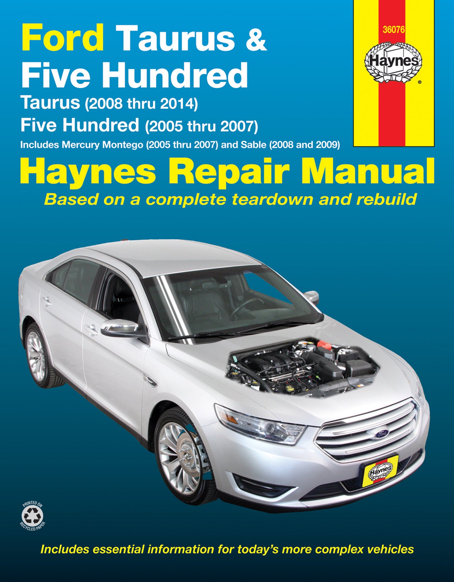 Ford Taurus (2008-2014) & Five Hundred (2005-2007) & Mercury Montego (2005-2007) & Sable (2008-2009) Haynes Repair Manual (USA)