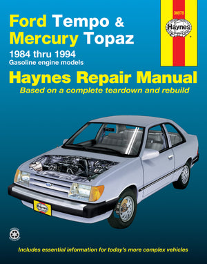 DIY Maintenance & Repair Manuals for Ford Tempo Cars