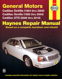 Cadillac DeVille (1994-2005), Seville (1992-2004), & DTS (2006-2010) Haynes Repair Manual (USA)