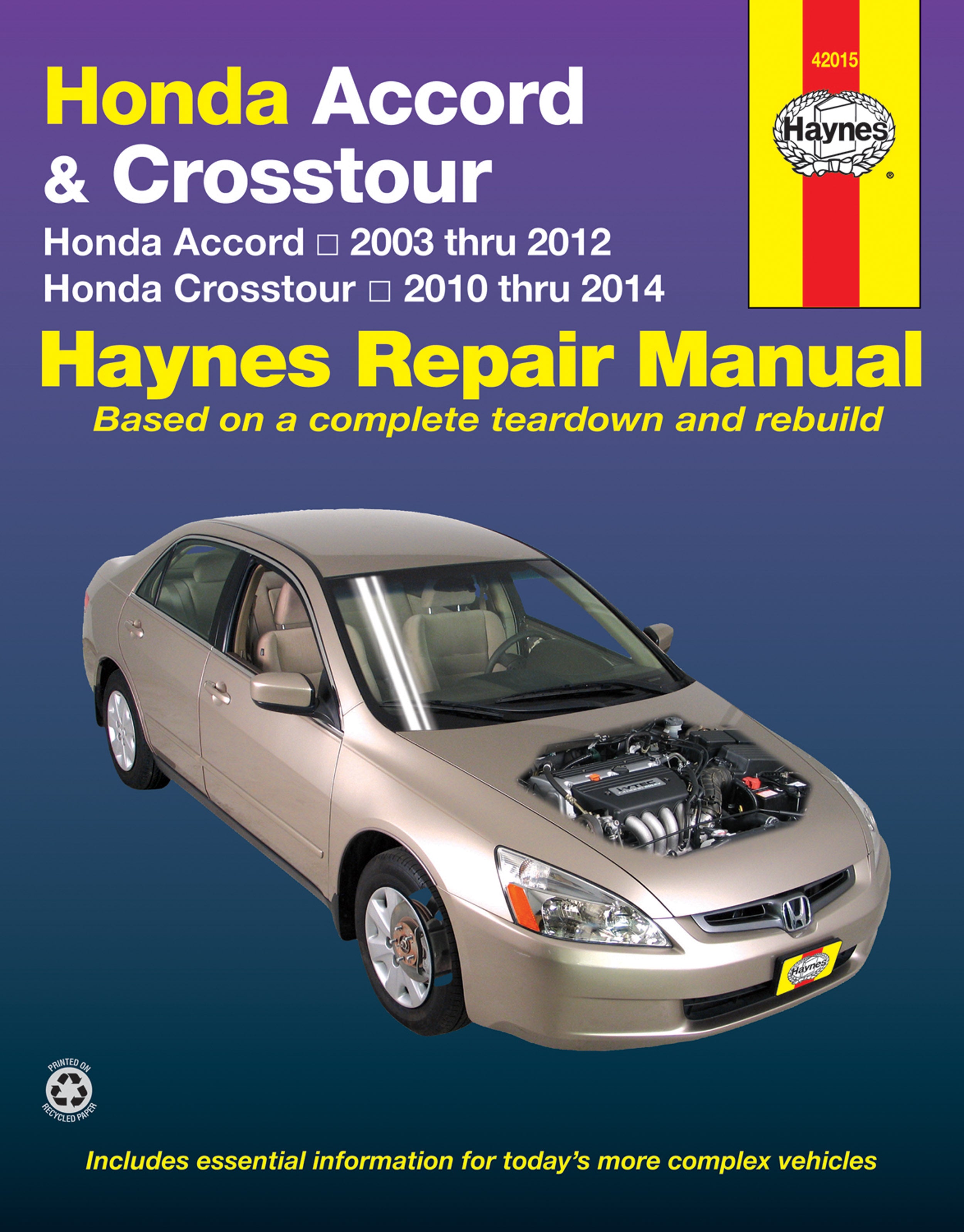 Honda Accord (2003-2012) & Crosstour (2010-2014) Haynes Repair