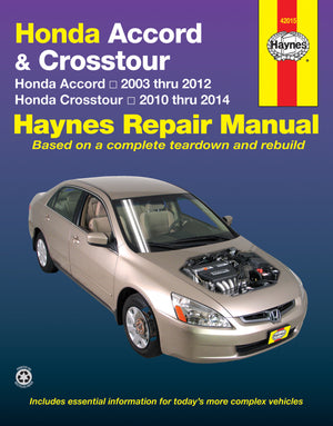 DIY Maintenance & Repair Manuals for Honda Accord Crosstour Cars
