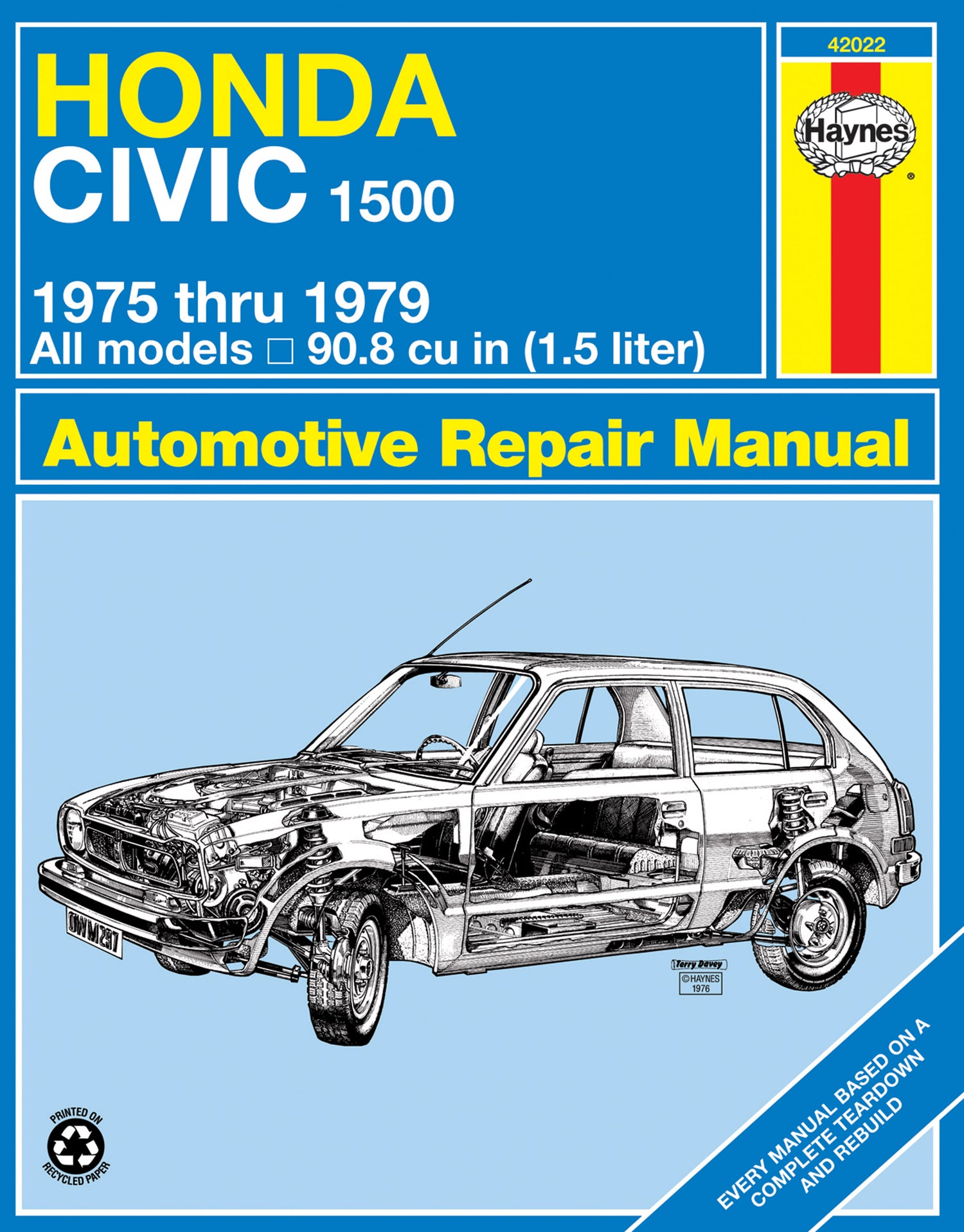 Honda Civic 1500 CVCC (1975-1979) Haynes Repair Manual (USA)