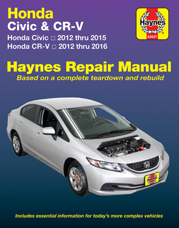 Honda Civic (2012-2015) & CR-V (2012-2016) Haynes Manual (USA)