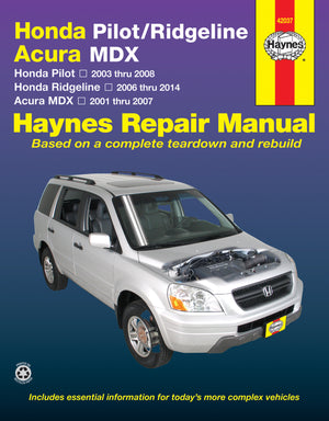 DIY Maintenance & Repair Manuals for Acura MDX Cars