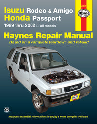 Isuzu Rodeo, Amigo, & Honda Passport covering Isuzu Rodeo (1991-2002), Isuzu Amigo (1989-1994), Isuzu Amigo (1998-2002), Honda Passport (1995-2002) Haynes Repair Manual (USA)