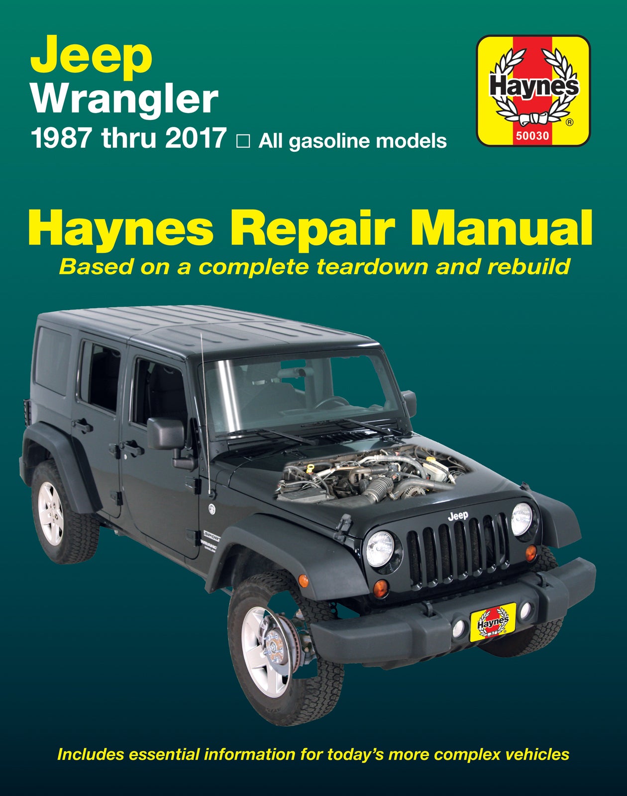 Jeep Wrangler 4-cyl & 6-cyl, 2WD & 4WD (1987-2017) Haynes Repair Manual (USA)
