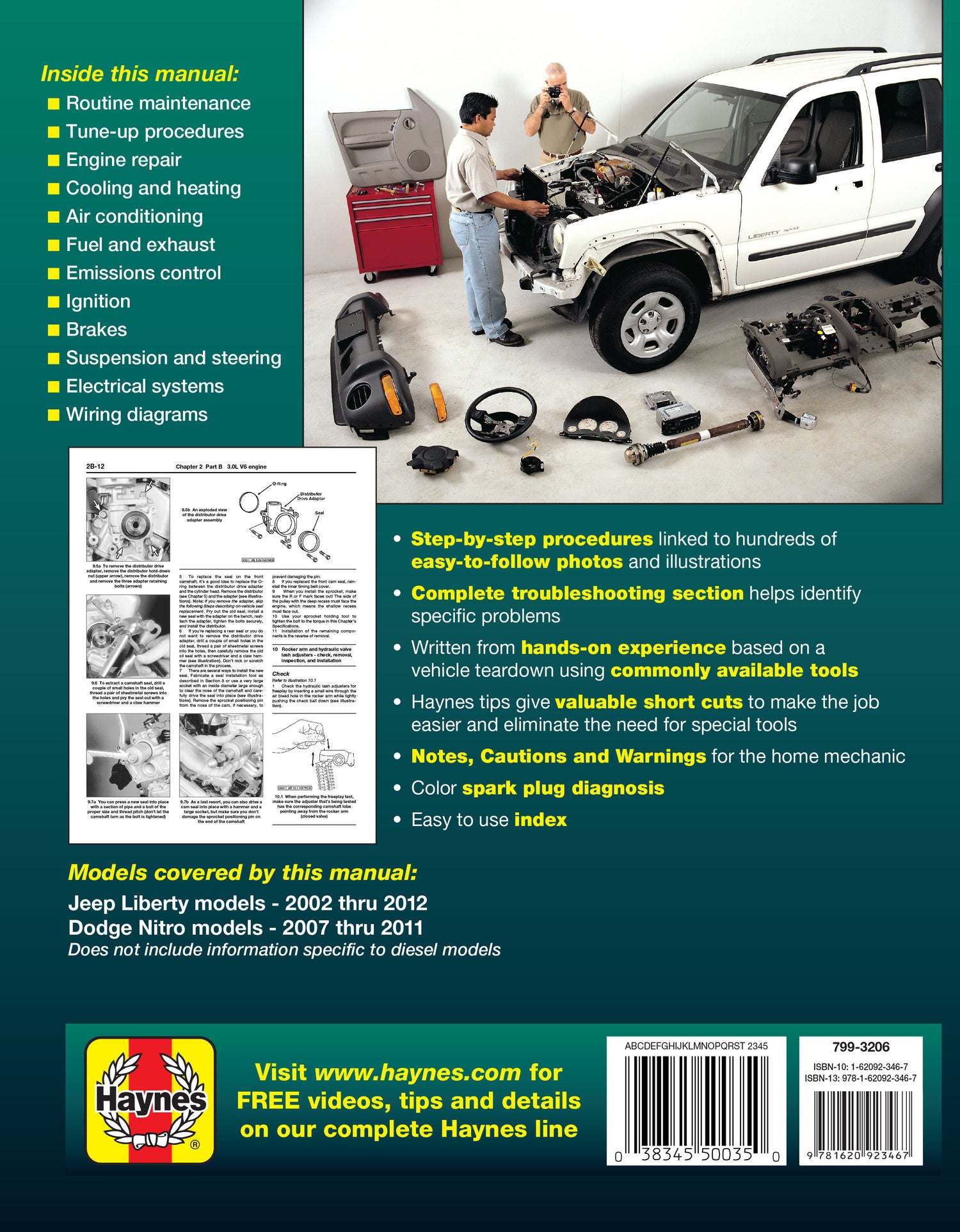 Jeep Liberty (2002-2012) & Dodge Nitro (2007-2011) Haynes Repair Manual (USA)