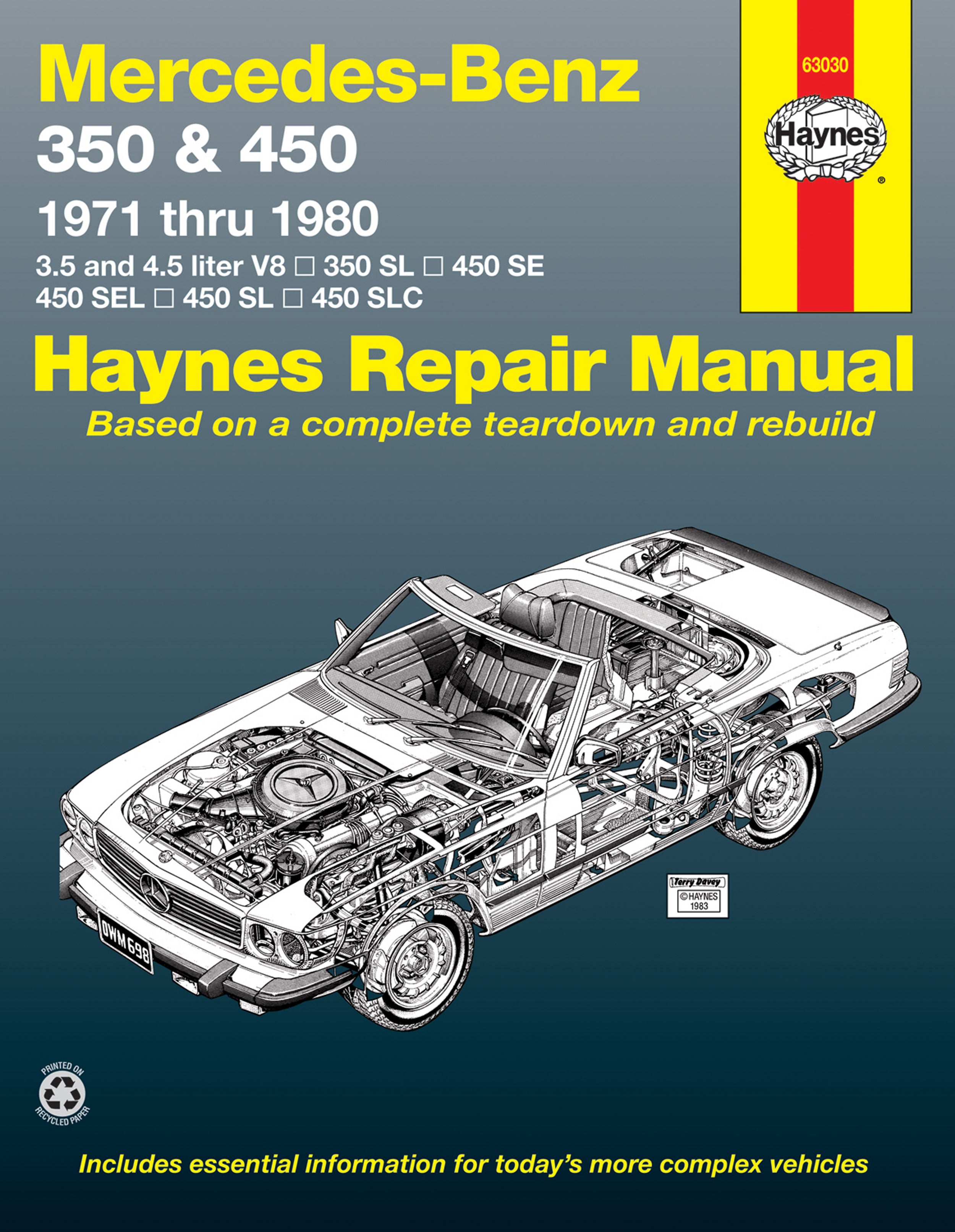 MERCEDES-BENZ　1974-79 　repair&tune-up Mercedes-Benz 350 & 450 covering 350 SL Roadster, 450 SL/SLC Coupe