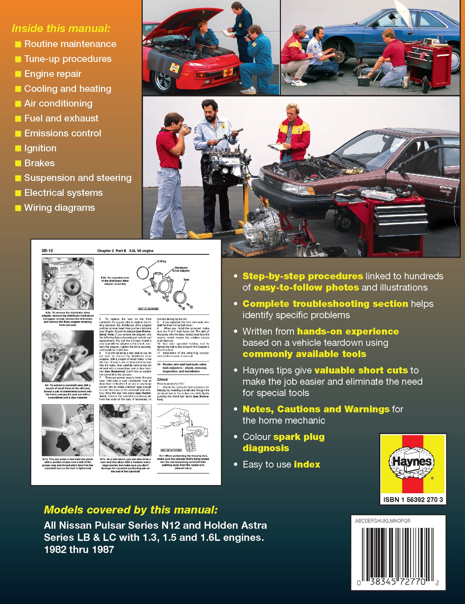Nissan Pulsar (1982-1987) and Holden Astra (1984-1986) Haynes Repair Manual