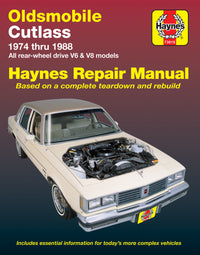 Oldsmobile Cutlass & Cutlass Supreme V6 & V8 petrol (1974-1988) Haynes Repair Manual (USA)