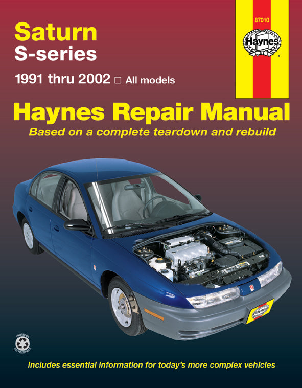 Saturn S-series (1991-2002) models of Saturn SL, SL1, SL2, SC, SC1, SC2, SW1 & SW2 Haynes Repair Manual (USA)