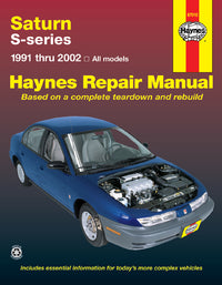 Saturn S-series (1991-2002) models of Saturn SL, SL1, SL2, SC, SC1, SC2, SW1 & SW2 Haynes Repair Manual (USA)