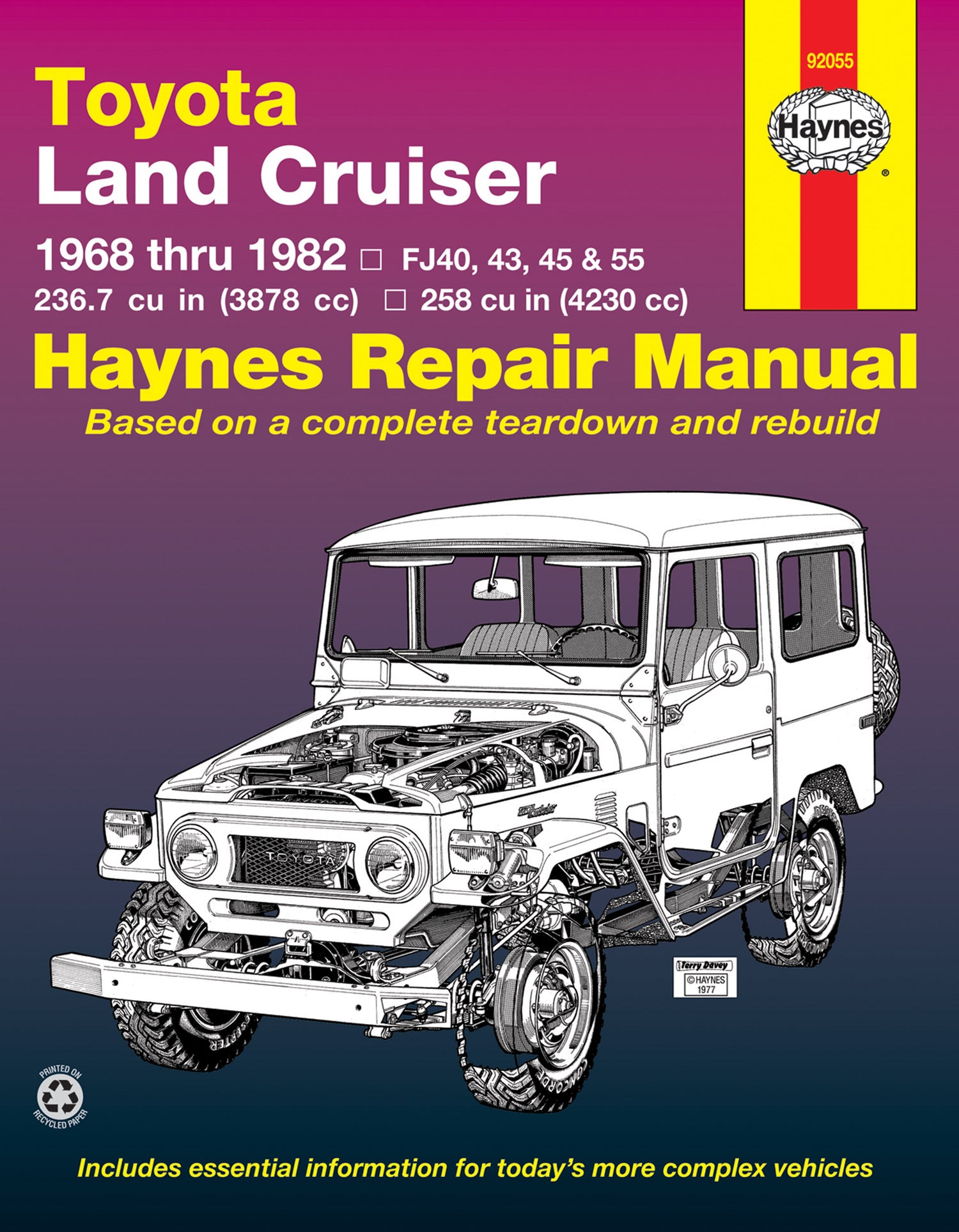 Toyota Land Cruiser Series FJ40, FJ43, FJ45 & FJ55 (1968-1982) Haynes Repair Manual (USA)