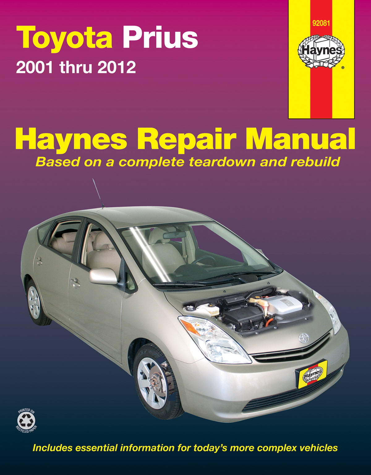 Toyota Prius (2001-2012) Haynes Repair Manual (USA) – Haynes Manuals ...