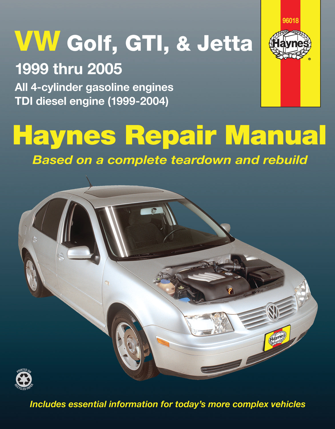 Volkswagen Golf, GTI, & Jetta (1999-2005) & TDI diesel (1999-2004) Haynes Repair Manual (USA)