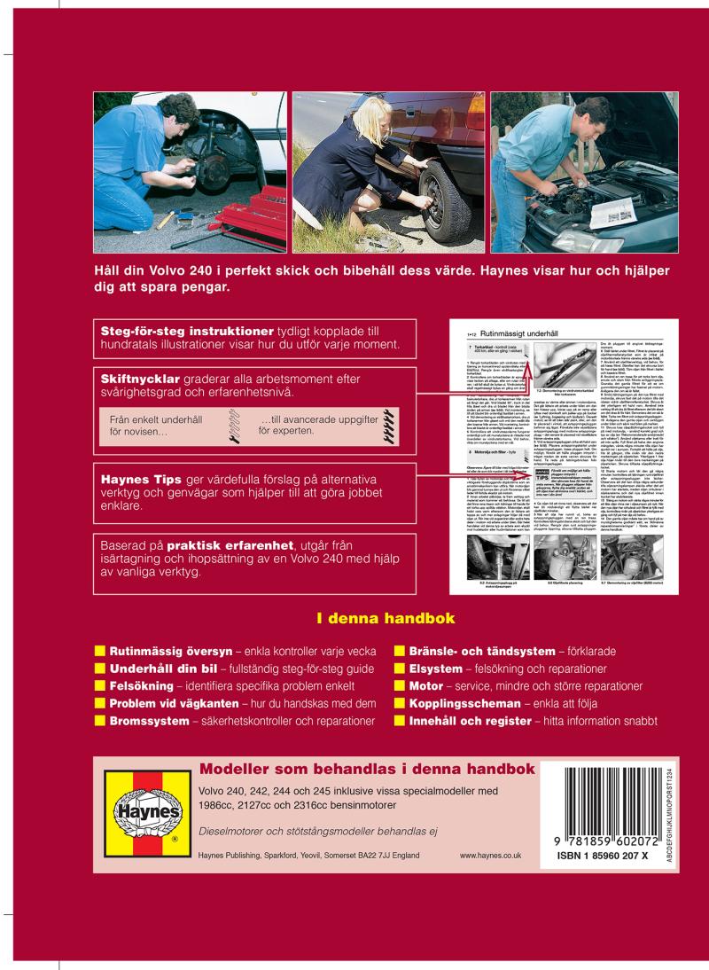 Volvo 240, 242, 244 and 245 1974-1993 Haynes Repair Manual (svenske utgava)