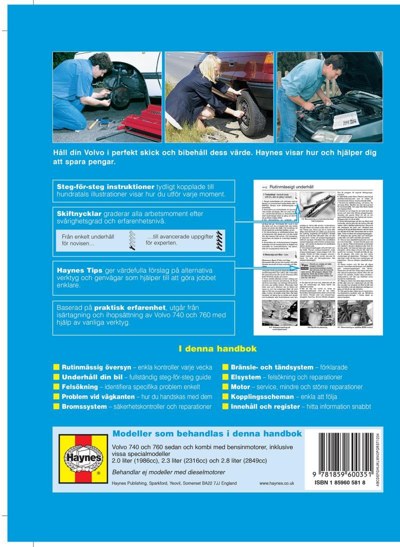 Volvo 740, 745 and 760 (1982-1992) Haynes Repair Manual (svenske utgava)