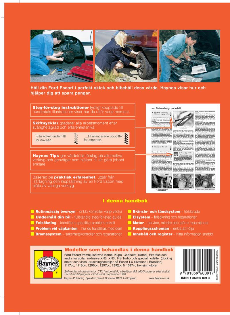 Ford Escort (1980-1990) Haynes Repair Manual (svenske utgava)