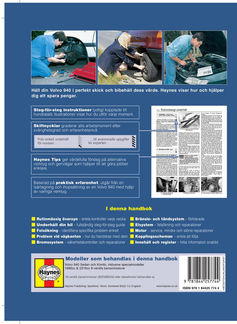 Volvo 940 (1991-1998) Haynes Repair Manual (svenske utgava)