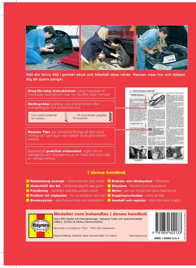 Volvo 850 (1992-1996) Haynes Repair Manual (svenske utgava)