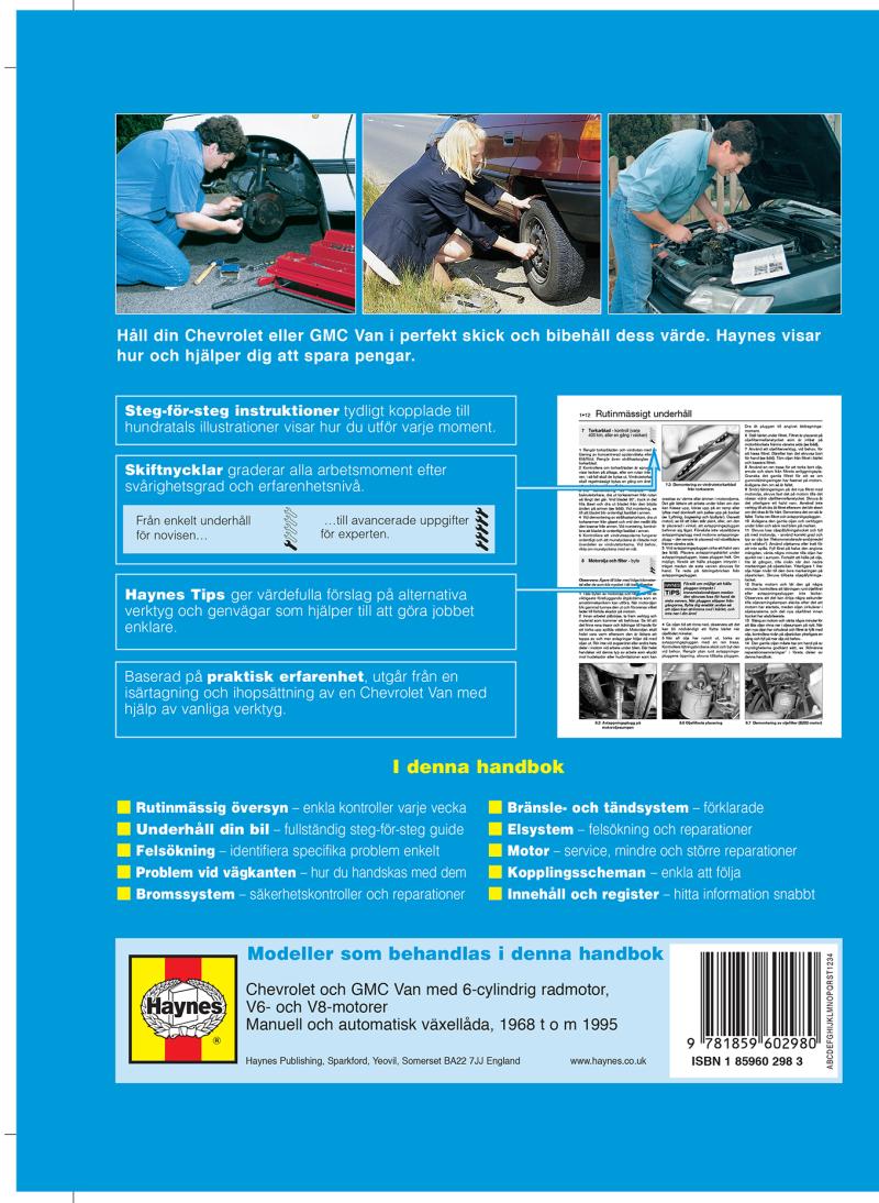 Chevrolet and GMC Van (1968-1995) Haynes Repair Manual (svenske utgava)