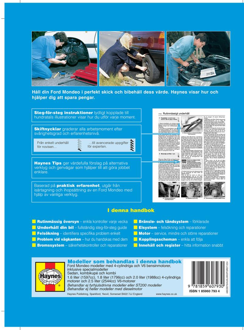 Ford Mondeo (1993-1999) Haynes Repair Manual (svenske utgava)