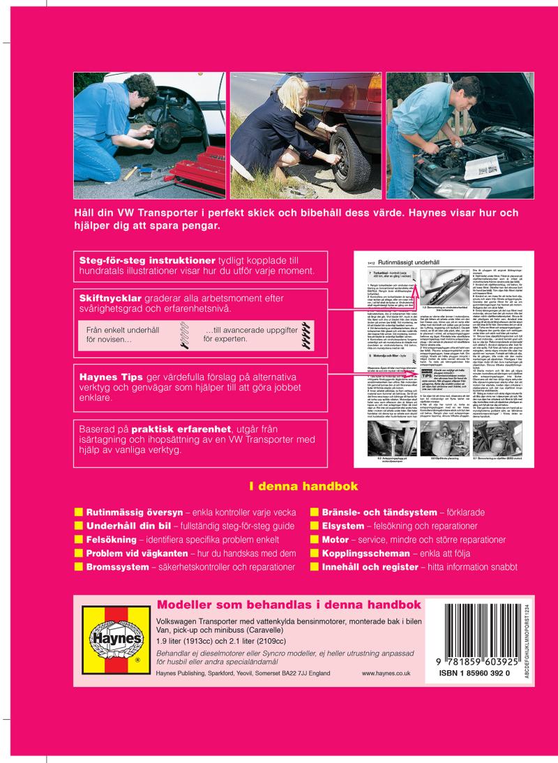 Volkswagen Transporter (1982-1990) Haynes Repair Manual (svenske utgava)